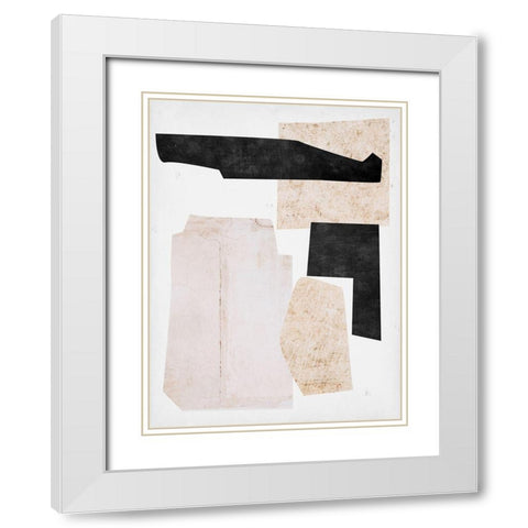 Natural Stone Collections II White Modern Wood Framed Art Print with Double Matting by Wang, Melissa