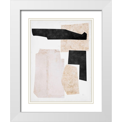 Natural Stone Collections II White Modern Wood Framed Art Print with Double Matting by Wang, Melissa