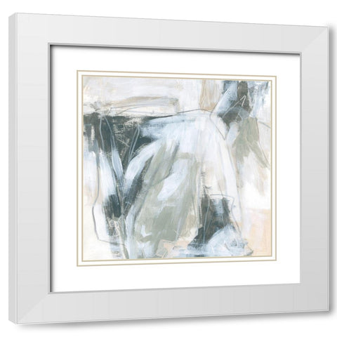 Neutral Swath II White Modern Wood Framed Art Print with Double Matting by Vess, June Erica