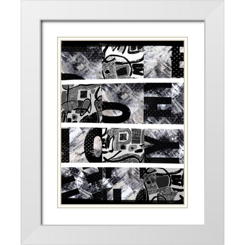 Mish Mash I White Modern Wood Framed Art Print with Double Matting by Smith, Karen