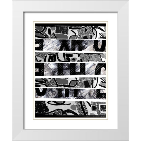Mish Mash II White Modern Wood Framed Art Print with Double Matting by Smith, Karen