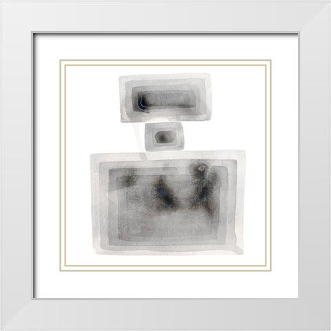 Balanced Squares I White Modern Wood Framed Art Print with Double Matting by Sparler, Erin