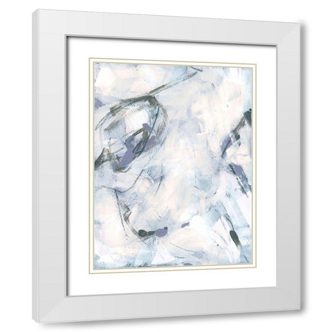 Lavender Frost I White Modern Wood Framed Art Print with Double Matting by Vess, June Erica