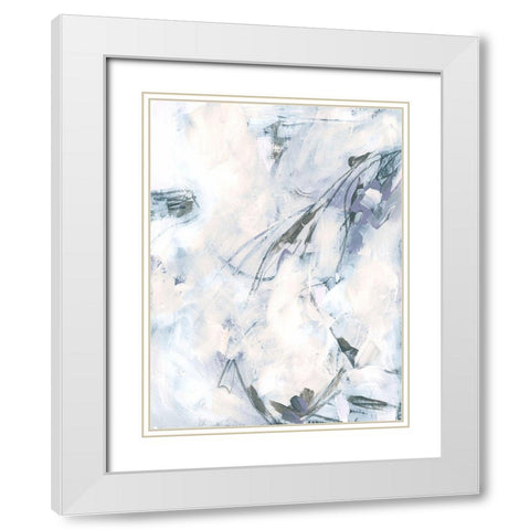 Lavender Frost II White Modern Wood Framed Art Print with Double Matting by Vess, June Erica