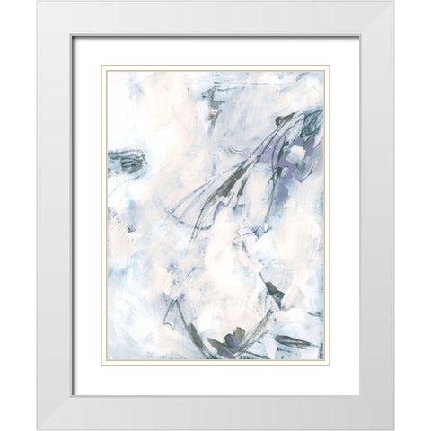 Lavender Frost II White Modern Wood Framed Art Print with Double Matting by Vess, June Erica