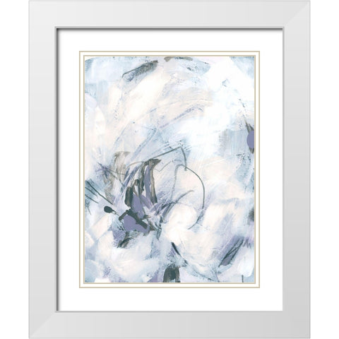 Lavender Frost IV White Modern Wood Framed Art Print with Double Matting by Vess, June Erica