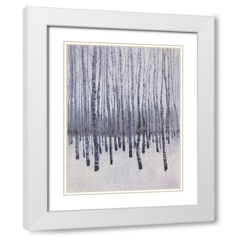 Bare Trees in Winter II White Modern Wood Framed Art Print with Double Matting by OToole, Tim