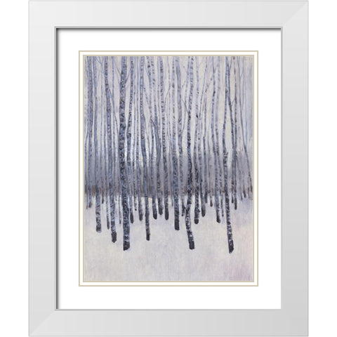 Bare Trees in Winter II White Modern Wood Framed Art Print with Double Matting by OToole, Tim