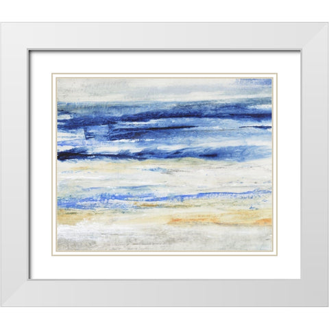 Choppy Seas II White Modern Wood Framed Art Print with Double Matting by OToole, Tim