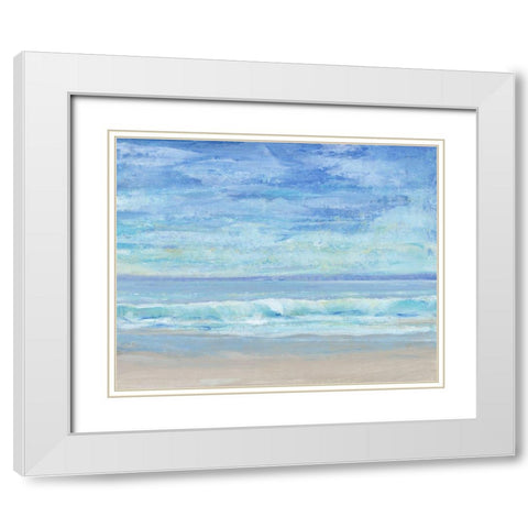 Rolling Surf I White Modern Wood Framed Art Print with Double Matting by OToole, Tim