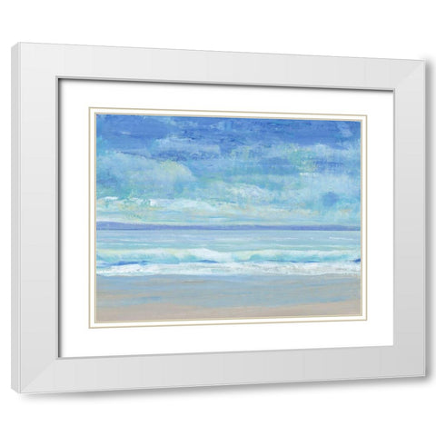 Rolling Surf II White Modern Wood Framed Art Print with Double Matting by OToole, Tim