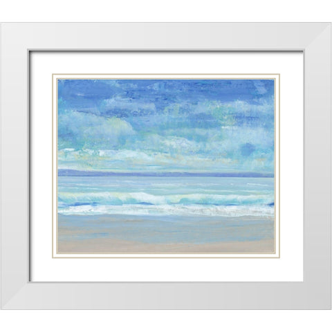 Rolling Surf II White Modern Wood Framed Art Print with Double Matting by OToole, Tim