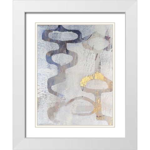 Linx I White Modern Wood Framed Art Print with Double Matting by Jachimiec, Sue