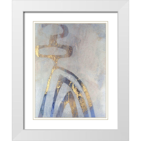 Linx III White Modern Wood Framed Art Print with Double Matting by Jachimiec, Sue