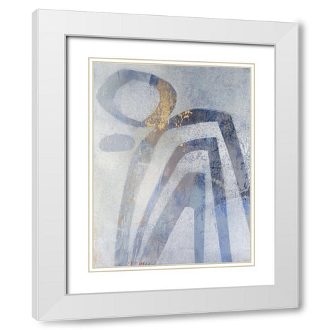 Linx IV White Modern Wood Framed Art Print with Double Matting by Jachimiec, Sue