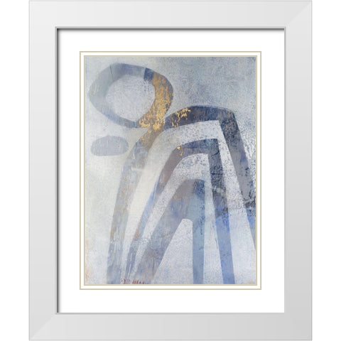 Linx IV White Modern Wood Framed Art Print with Double Matting by Jachimiec, Sue