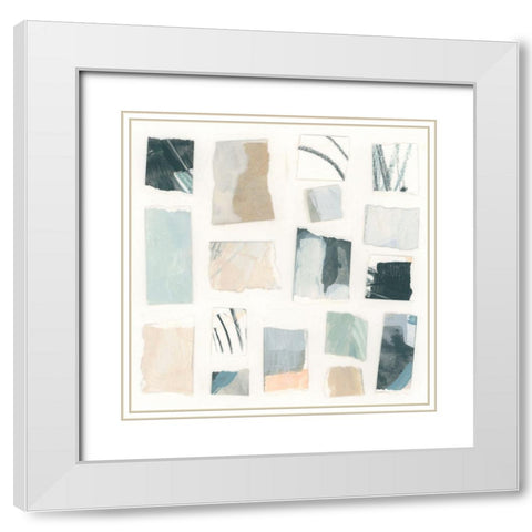 Paper Palette I White Modern Wood Framed Art Print with Double Matting by Vess, June Erica