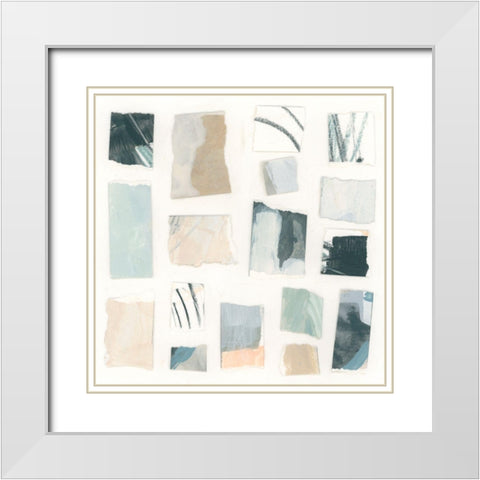 Paper Palette I White Modern Wood Framed Art Print with Double Matting by Vess, June Erica