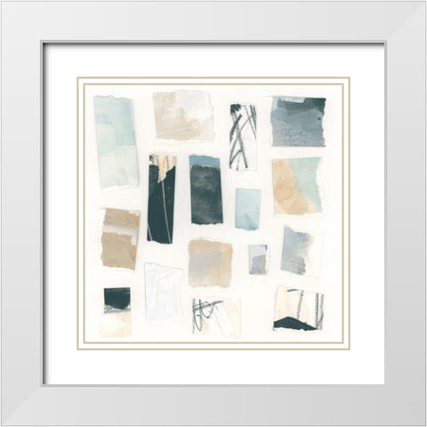 Paper Palette III White Modern Wood Framed Art Print with Double Matting by Vess, June Erica