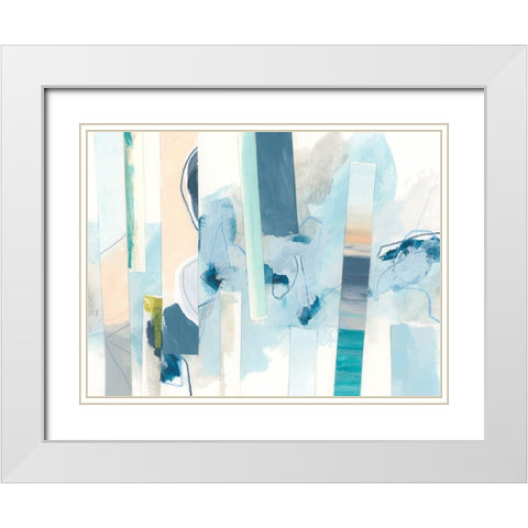 Liquid Strata II White Modern Wood Framed Art Print with Double Matting by Vess, June Erica