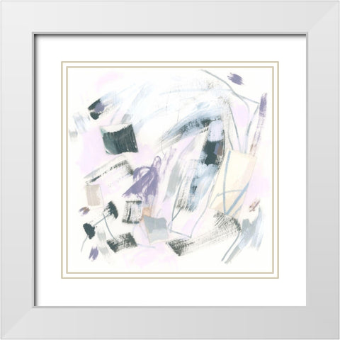Periwinkle Constellation II White Modern Wood Framed Art Print with Double Matting by Vess, June Erica
