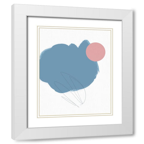 Elementary Abstract II White Modern Wood Framed Art Print with Double Matting by Green, Jacob