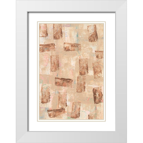 Hiding Hues I White Modern Wood Framed Art Print with Double Matting by Moore, Regina