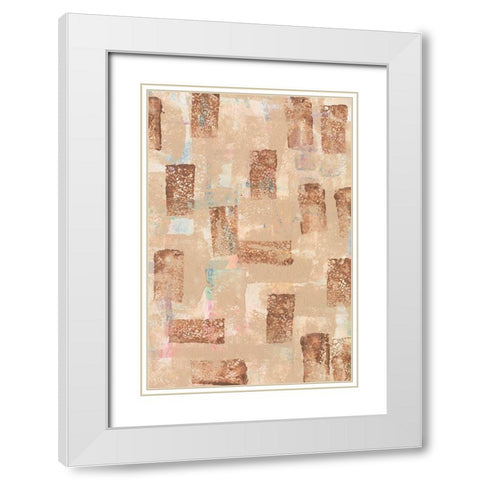 Hiding Hues II White Modern Wood Framed Art Print with Double Matting by Moore, Regina
