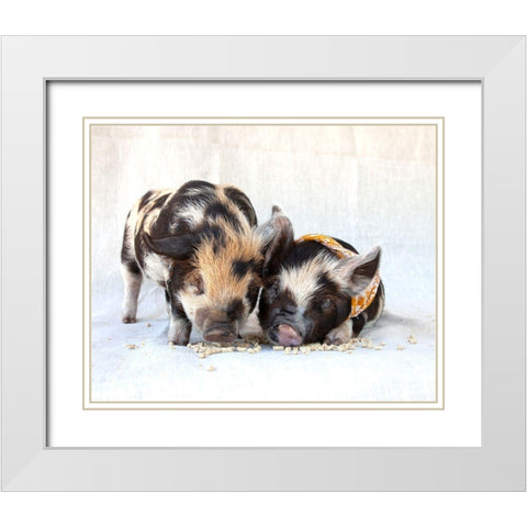 Fiona And Ferdinand II White Modern Wood Framed Art Print with Double Matting by Soderman, Tania