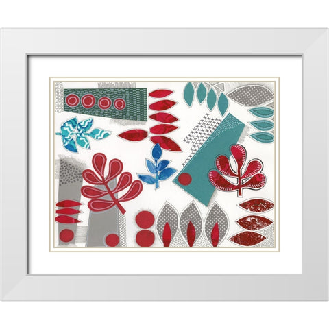 Modan II White Modern Wood Framed Art Print with Double Matting by Moore, Regina