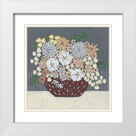 Flowers For You II White Modern Wood Framed Art Print with Double Matting by Moore, Regina