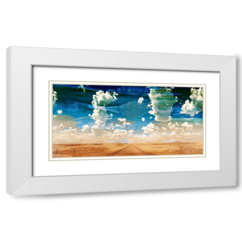 Country Road White Modern Wood Framed Art Print with Double Matting by Jasper, Sisa