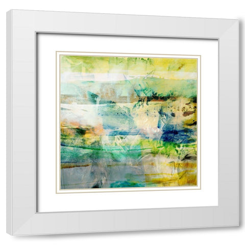 Unfolding I White Modern Wood Framed Art Print with Double Matting by Jasper, Sisa