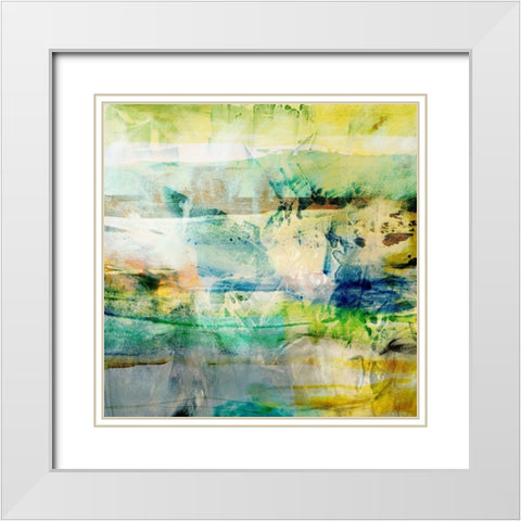 Unfolding I White Modern Wood Framed Art Print with Double Matting by Jasper, Sisa