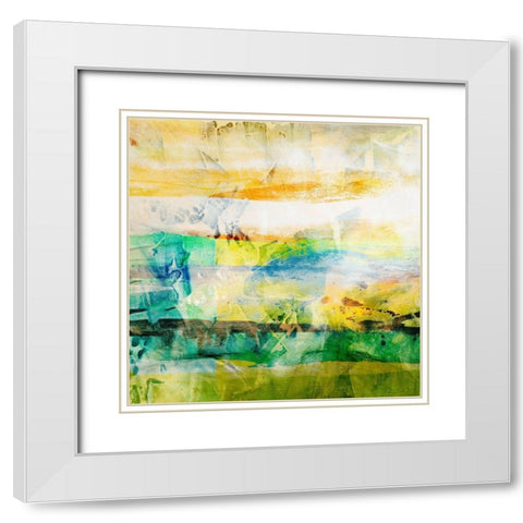 Unfolding II White Modern Wood Framed Art Print with Double Matting by Jasper, Sisa