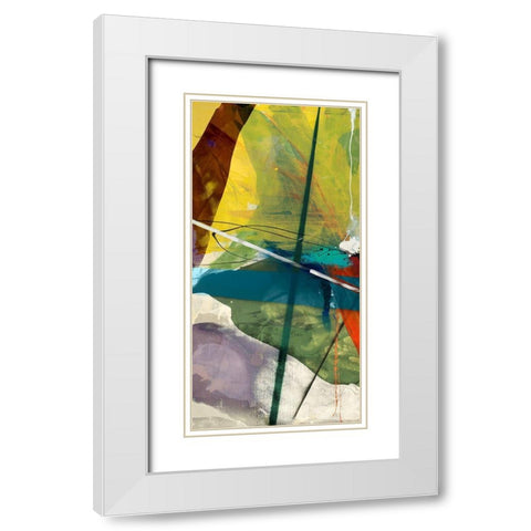 Shattered I White Modern Wood Framed Art Print with Double Matting by Jasper, Sisa