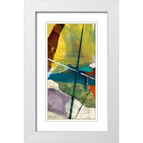 Shattered I White Modern Wood Framed Art Print with Double Matting by Jasper, Sisa