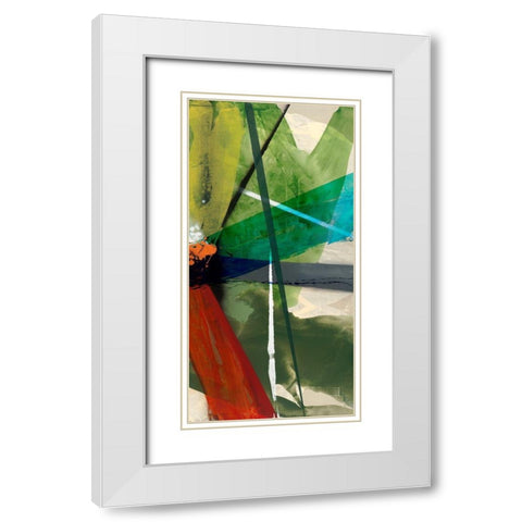Shattered II White Modern Wood Framed Art Print with Double Matting by Jasper, Sisa