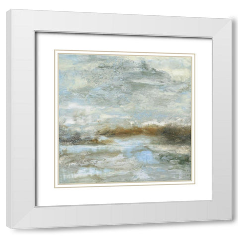 Oceana II White Modern Wood Framed Art Print with Double Matting by Gordon, Sharon