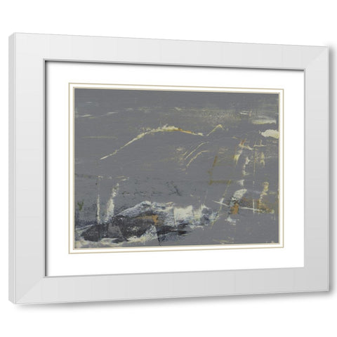 Mystique Abstract I White Modern Wood Framed Art Print with Double Matting by Gordon, Sharon