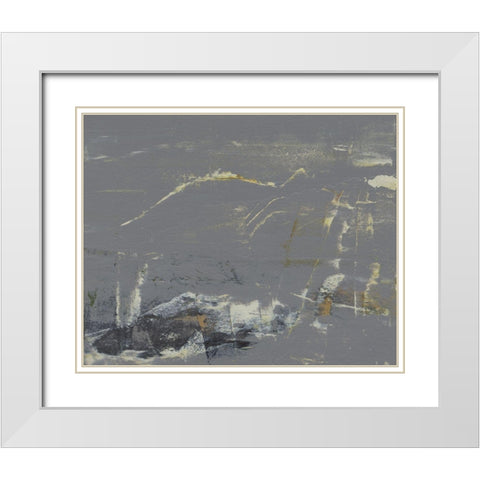 Mystique Abstract I White Modern Wood Framed Art Print with Double Matting by Gordon, Sharon