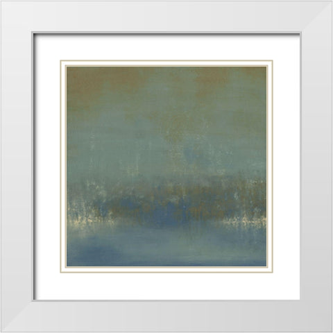 Across the Bay I White Modern Wood Framed Art Print with Double Matting by Gordon, Sharon