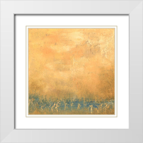 Across the Bay III White Modern Wood Framed Art Print with Double Matting by Gordon, Sharon