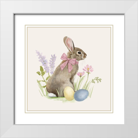 Easter Bun I White Modern Wood Framed Art Print with Double Matting by Barnes, Victoria