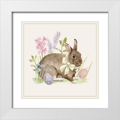 Easter Bun III White Modern Wood Framed Art Print with Double Matting by Barnes, Victoria