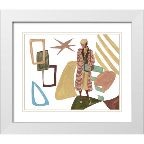 Vintage Vibes I White Modern Wood Framed Art Print with Double Matting by Wang, Melissa
