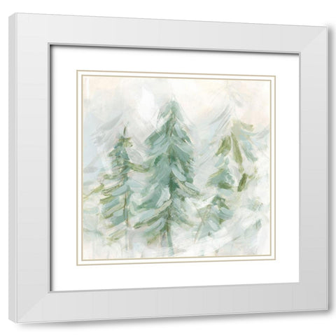 Winter Grove II White Modern Wood Framed Art Print with Double Matting by Vess, June Erica