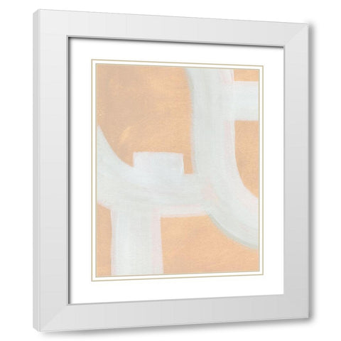 Neutral Winding Paths II White Modern Wood Framed Art Print with Double Matting by Green, Jacob