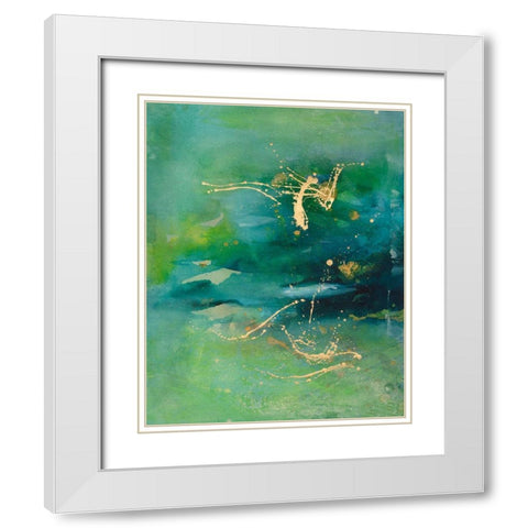 Peaceful Diptych II White Modern Wood Framed Art Print with Double Matting by Combs, Joyce