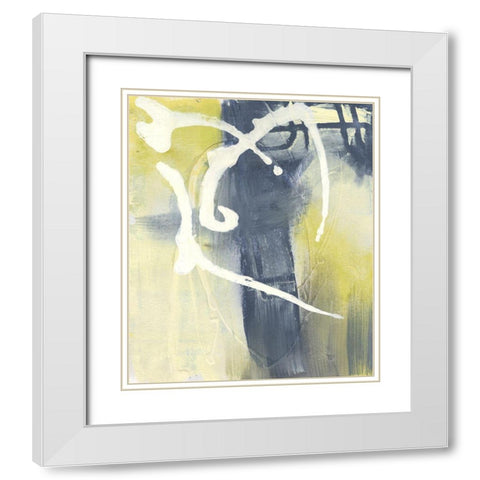 Delightful II White Modern Wood Framed Art Print with Double Matting by Combs, Joyce